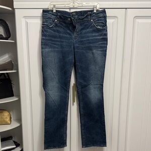 Silver Jeans Suki mid straight fluid denim Blue Denim Jeans